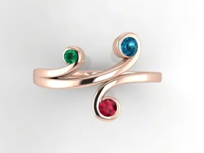 3D printable women sports ring Free 3D print model