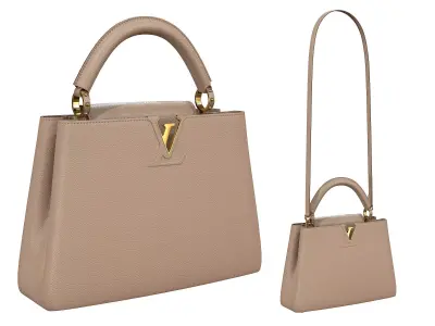 Louis Vuitton bag Capucines Beige Leather 3D model