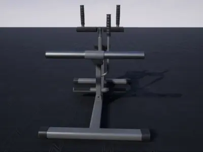 Seated Calf Raise Low-poly 3D model