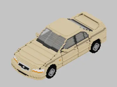 Car Honda Accord 1999 Voxel 3D model