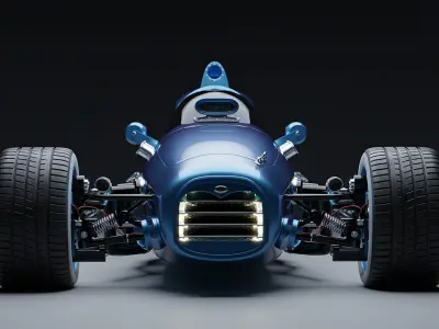 Open-wheel car 3D model