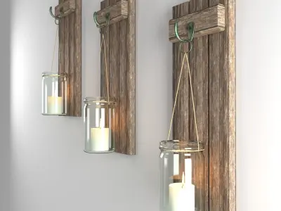 Wall candlestick 3D model