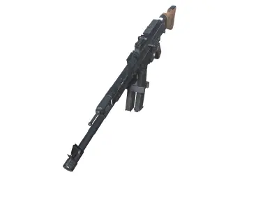 28-Assault-Rifle-STG44gun model 3d game ready model Low-poly 3D model