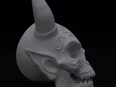 Demonic Imp Scull 3D model for 3D printing 3D print model