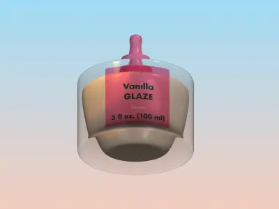 Vanilla Glaze Beauty Serum 3D Model 3D model