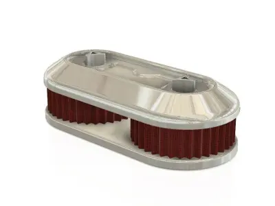 Classic double air cleaner hi-poly 3D print model