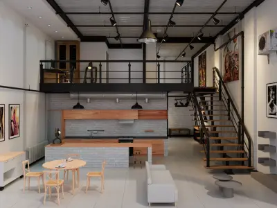 Warehouse Home Loft Office 2 3D model