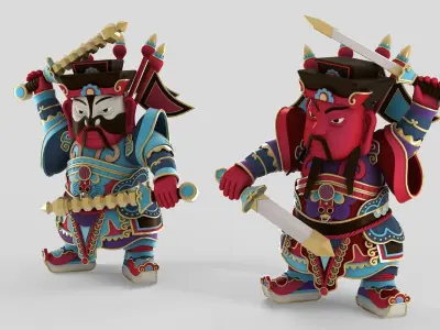 the god of door goalkeeper 3D model