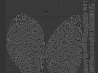 Abstract portrait of flowers in marble 3D model