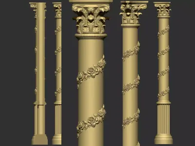 GREEK columns classical  decoration N1 3D model