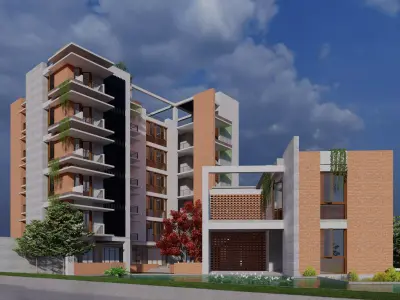 Apartment Building 3D model 3