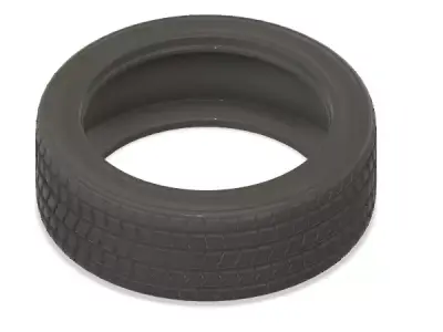 Resin 3d printable scale car model tires - High and low profile 3D print model
