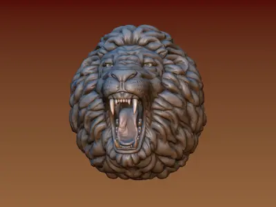 Lion head 3D print model