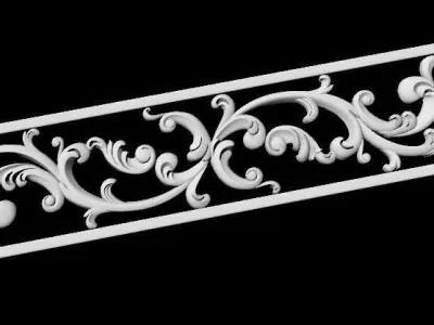 Central decor ornament for furniture 3D model 112