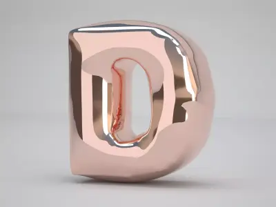 D Balloon Copper 3D model