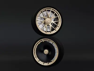 Porsche 911 GT3 RS 992 Wheel - Model 2 3D print model