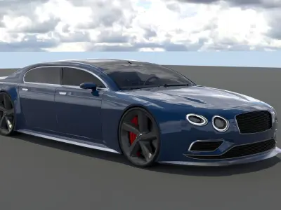 Generic Large 4 Door Sedan Low-poly 3D model