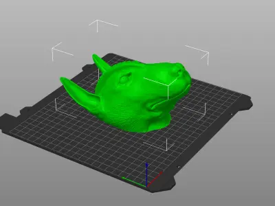 Dog Bull Terrier  Anubis Bust  3D print model