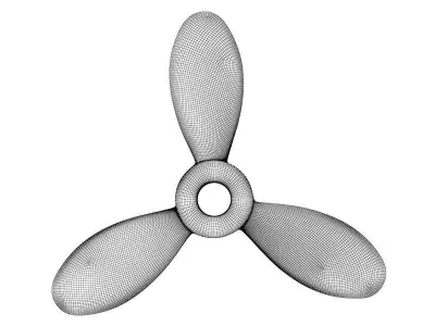Marine propeller 02 3D model