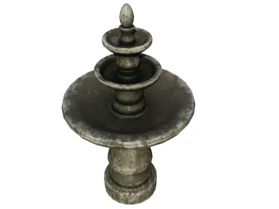 Medieval Fountain Low-poly 3D model