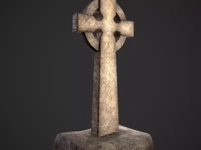 Viking Gravestone Low-poly 3D model