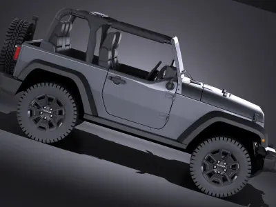 Jeep Wrangler Willis Wheeler 2016 VRAY  3D model