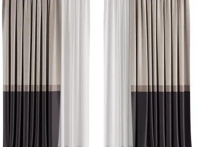 Curtain Set M10 3D model