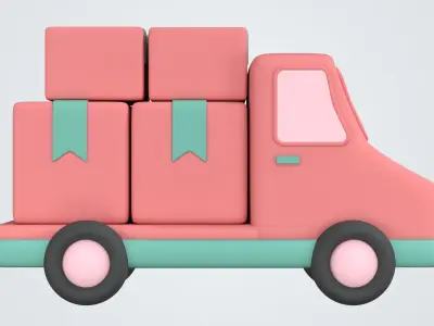 Delivery Truck 3D Icon 3D model