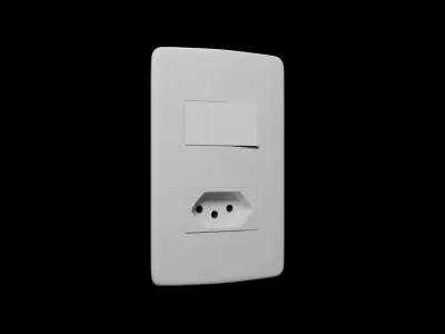 Brazilian Outlet and Switch  3D model