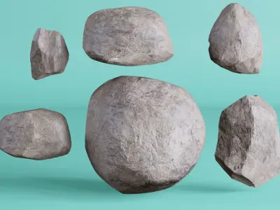 Free Simple Rock Bundle Free 3D model