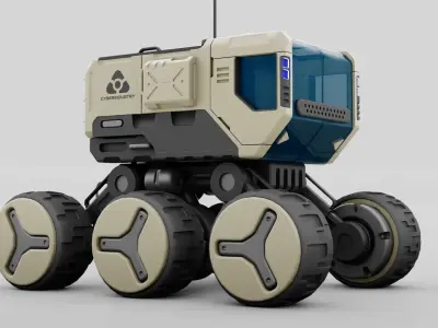 LUNA ROVER RIGGED 3D model