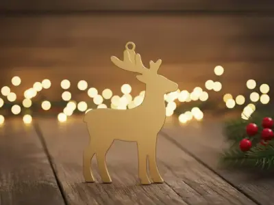 Reindeer ornament 3D print model