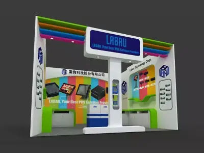 Booth - Area - 6X6-3DMAX2009-01 3D model