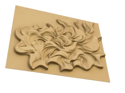 modern panel wall decor set wall relief mural CNC 91 3D model