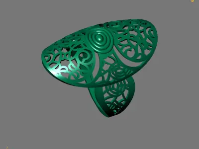 Women Plain Ring Ready STL Models Womens Ring 3d models 3D print model 19