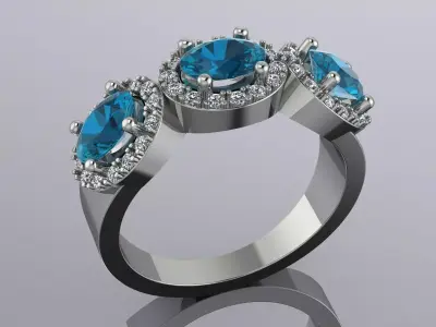Elegant Ring Jewelry Gold  3D print model