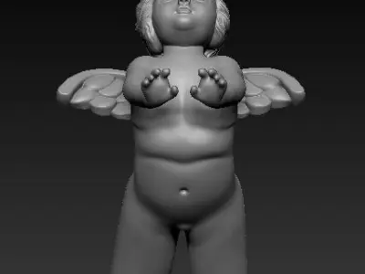 baby angel sculpture 3D model