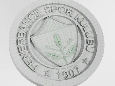Fenerbahce Football club logo 3D print model
