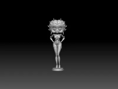 Cartoon lady doll 3D model STL FOR 3D PRINTING 3D print model
