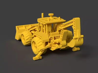 Chinese Lego front loader  Low-poly 3D model