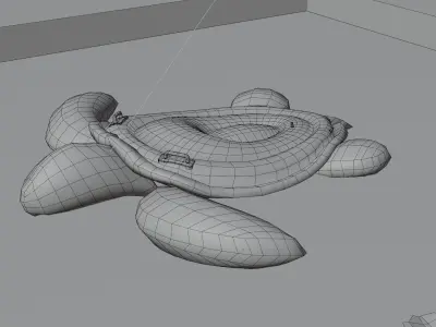 Inflatable Turtle Low-poly 3D model