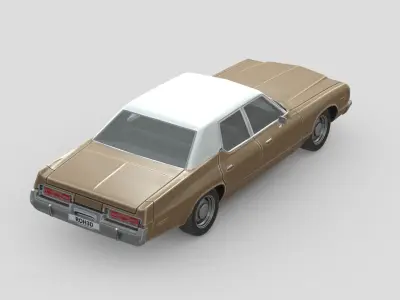 Dodge Monaco 1974 Low-poly 3D model