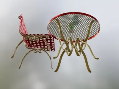 Free Christmas Cafe Set Free 3D model