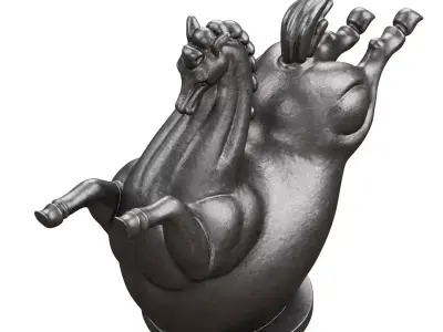 Metal horse figurine 3D model