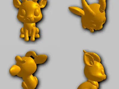 Antelope - Kawaii Animals Collection 3D print model