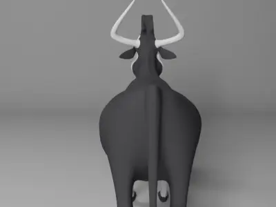 Cartoon Cow Low-poly 3D model