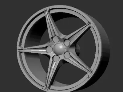 Ferrari 458 Italia OEM Rims 3D Print Ready Model Rims 3D 3D print model