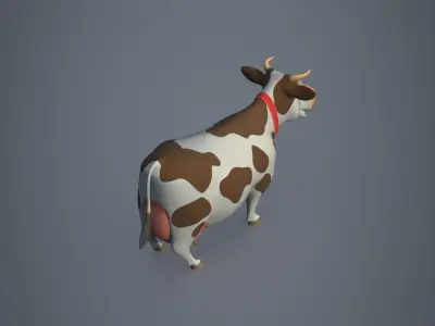 Cow Stylized Low-poly 3D model purchase