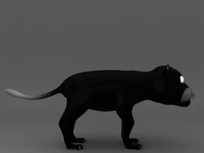 Jaguar rigged toon 3d model  Low-poly 3D model