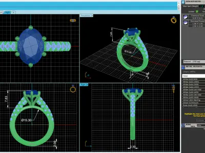Pav Vintage Woman Wedding Ring  3D print model